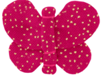 Barrette petit papillon fuchsia pailleté