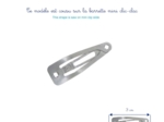 Barrettes clic-clac petits noeuds corail