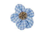 Mini Barrette Pétales de Fleur vichy ciel