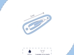 Barrettes clic-clac petits noeuds broderie anglaise marine