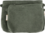 Mini pochette tissu velours côtelé kaki