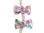 Barrettes clic-clac petits noeuds pastel fleuri