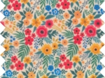 Tissu enduit  au mètre fleuri coloré ex1049