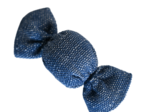 Petite barrette mini bonbon jean fin