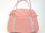 Sac bowling velours côtelé rose blush
