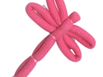 Barrette libellule rose pailleté