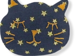 Barrette miaou etoile or marine 
