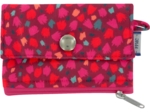 Mini pochette porte-monnaie pompons cerise