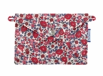 Petite pochette enveloppe rouge corolle