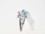 Barrette clic-clac fleur étoile pastel fleuri