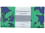 Coupon tissu 50 cm EX2650 Silouhettes vert bleu