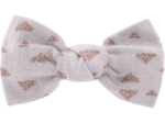 Barrette petit noeud triangle cuivré gris