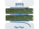  Barrette croco moyenne gaze pois vert amande cr069