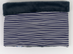 Echarpe tube adulte rayé ivoire marine