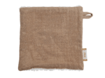 Carré Démaquillant Lavable gaze pailletée camel
