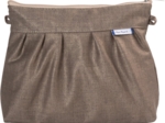 Pochette plissée lin cuivré
