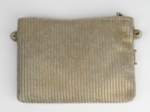 Pochette tissu velours côtelé large doré