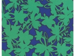 Coupon tissu 1 m EX2650 Silouhettes vert bleu