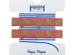  Barrette croco moyenne feuillage or rose cr061