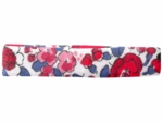 Barrette Croco Tissu rouge corolle