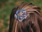 Petite Barrette Pétales de Fleur monet lilas