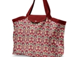 Grand sac cabas en tissu coquelicot
