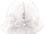 Chapeau soleil charlotte  blanc pailleté