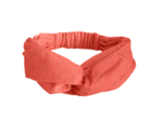 Bandeau croisé gaze dentelle corail