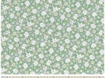 Tissu coton au mètre ex2339 mini fleuri vert blanc