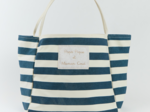 Sac transat rayé bleu