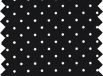 Coupon tissu 50 cm pois noir