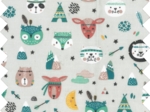 Coupon tissu 1 m animaux sioux  ex1082