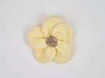 Petite Barrette Pétales de Fleur rayé jaune
