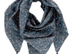 Foulard pompon paquerette marine