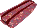 Trousse double compartiment badiane framboise