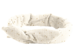 Bandeau vintage gaze pois or écru