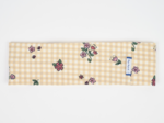 Bandeau jersey vichy fleuri naturel