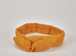 Bandeau vintage gaze dentelle ocre