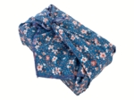 Furoshiki moyen 48 x 48 cm fleuri nude ardoise
