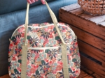 Sac bowling cerise en fleur