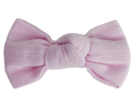 Barrette petit noeud oxford rose