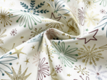 Tissu coton au mètre ex2447 étoiles de noel blanc cassé