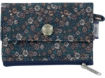 Mini pochette porte-monnaie paquerette marine