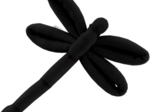Barrette libellule noir