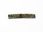 Barrette rectangle moyenne damier noir or
