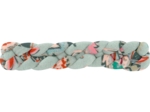 Barrette cheveux tressée vert bohème