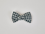 Barrette petit noeud vichy noir