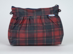 Pochette plissée tartan rouge