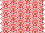 Tissu enduit  au mètre éventail rose ex1050