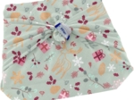 Furoshiki petit 35 x 35 cm ex2242 cadeaux herbier vert rose